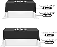 Vista 447 de Rectangle Tablecloth 90x132 inch Washable Polyester Fabric Table Cloth for Wedding Party Dining Banquet Decoration（90x132, Turquoise）