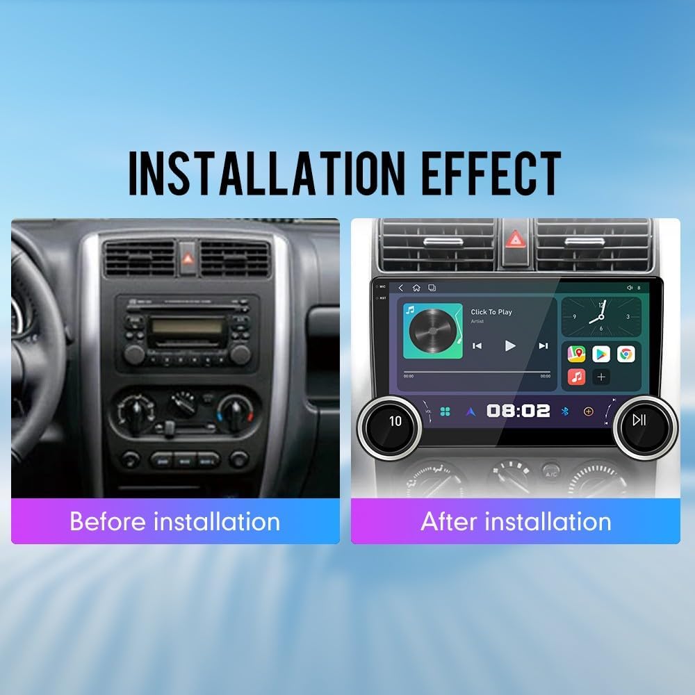 for Suzuki Jimny 2006-2017 Display Knobs CarPlay/Android Auto Autoradio Android FM Radio Car Navigation Stereo Pad Player GPS 11.8" QLED Touch Screen BT WiFi 2 Din Headunit Tablet Octa Core 4G+64G