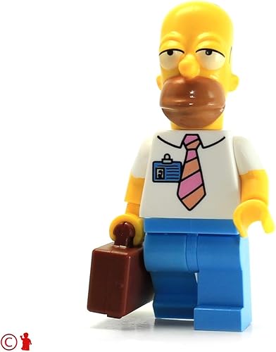 LEGO Simpsons Minifigure - Homer Simpson (versión de planta de energía con maleta) 71006