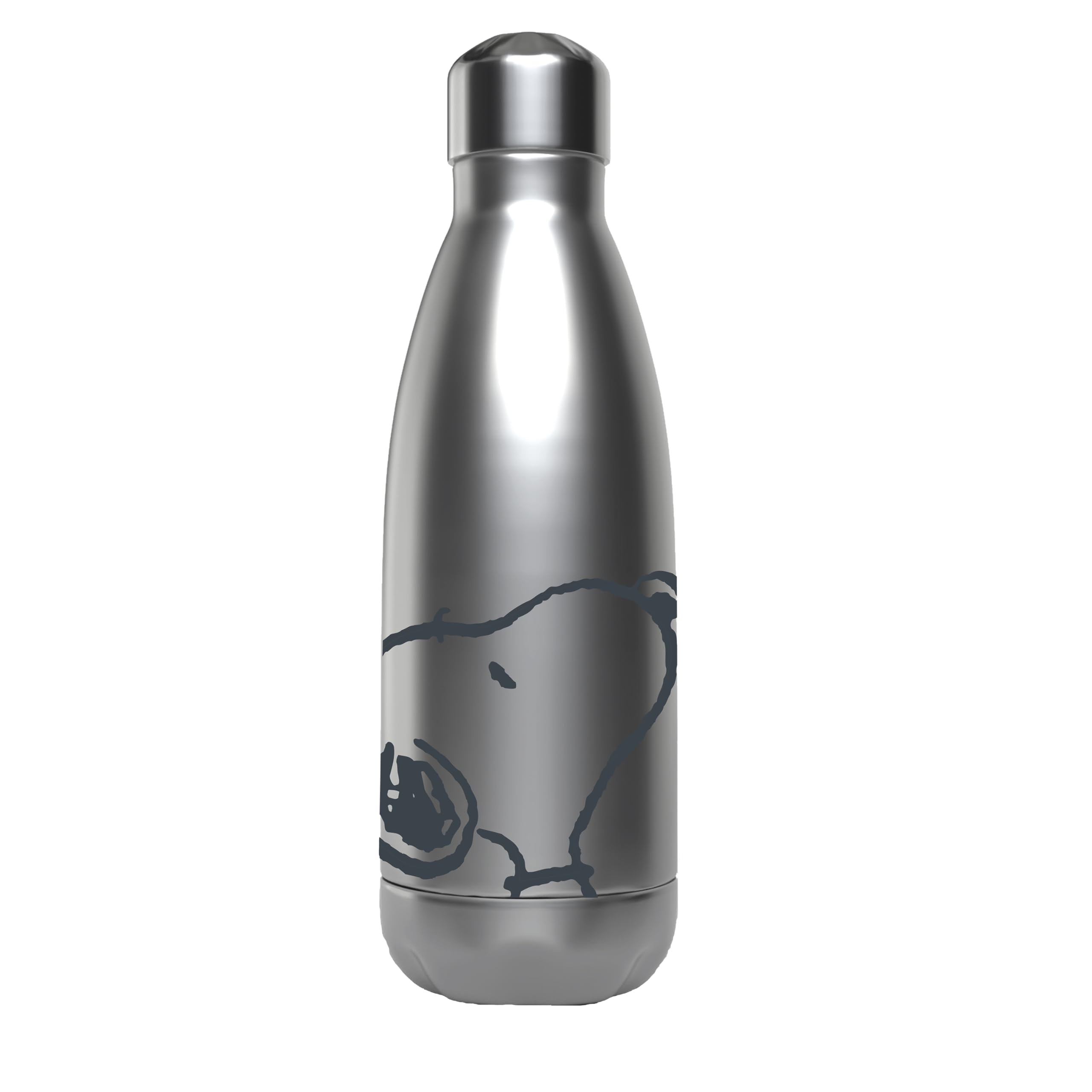 CYP BRANDS Snoopy Steel Water Bottle, Airtight Closure, White, Official Product
