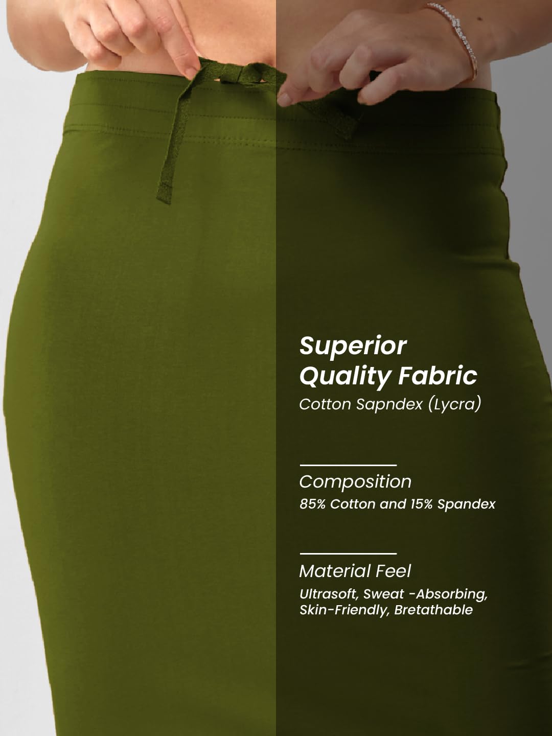 Lyra Women Saree Shaper (Petticoat) Green 4