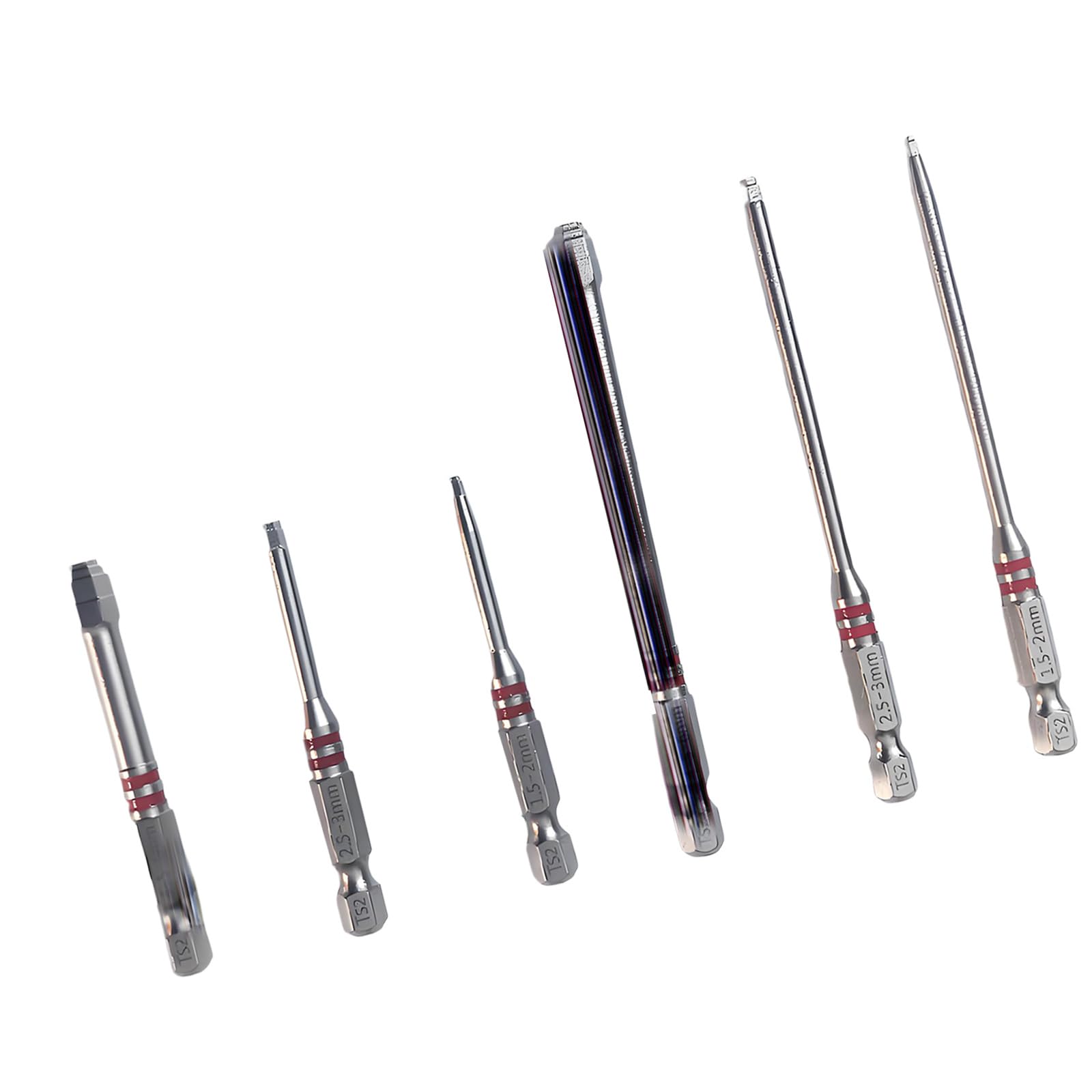 Hsioluted A 3 / 6Pcs Screwdriver Bits Set With Hexagonal Shank Pagod Shaped Multiple Size Ssembly For Electric Drill Wrench Mixture Screwdriver Bits