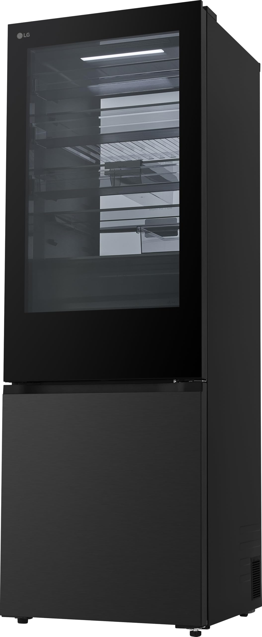 LG GBGW92GCEV Fit&Max Kühl-/Gefrierkombination (465 L, Energieklasse C) vollintegrierbar oder freistehend mit InstaView, FRESHConverter+, Total No Frost, MyBox, Schwarz
