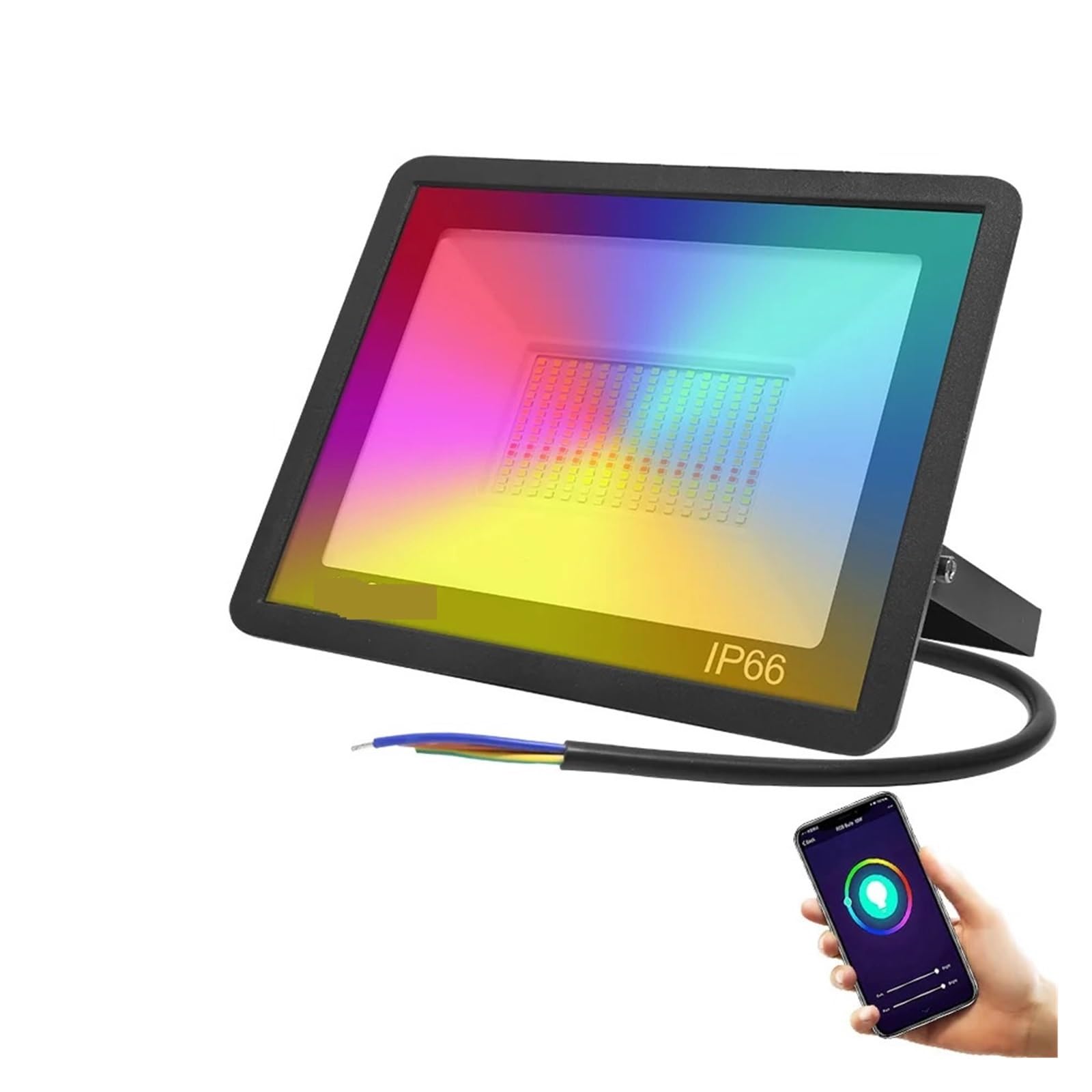 Luci Di Inondazione Per Esterni, Tuya WiFi Smart Proiettore Illuminazione for esterni 30W 50W 100W Dimmerabile RGB Controllo vocale Lampada da parete impermeabile Faretto Dissipazione Efficiente Del C