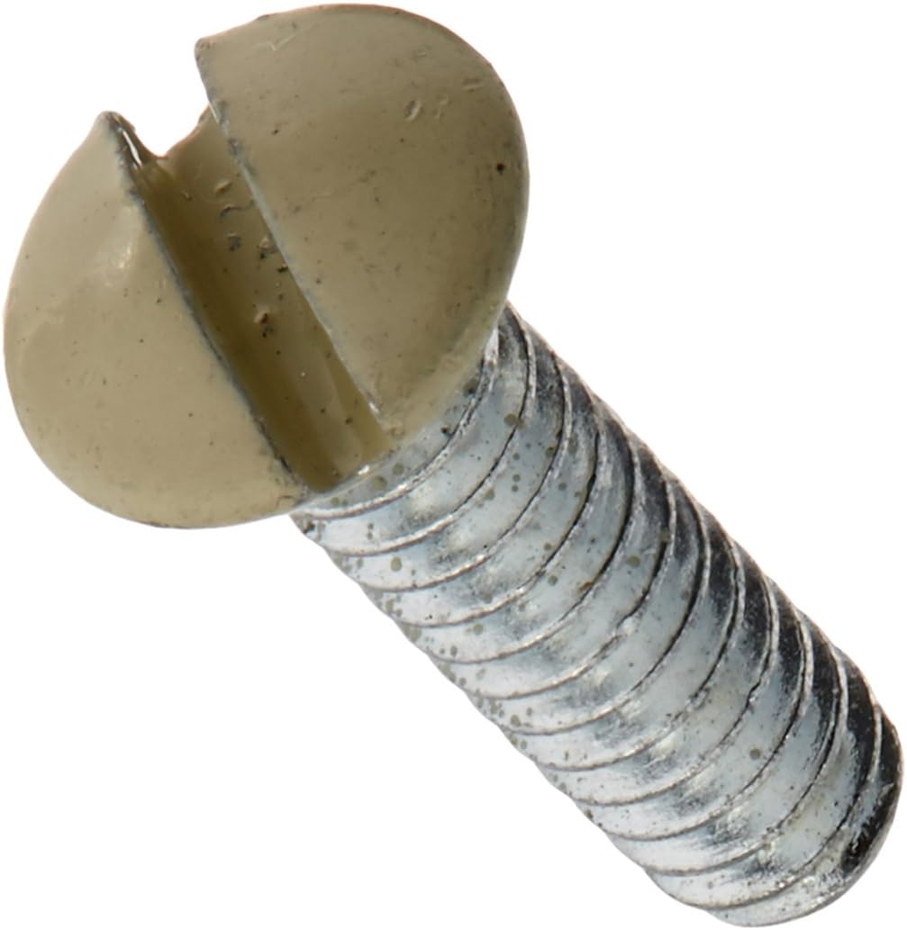 Leviton L0186000PRT Ivory Metal Wall Plate Screws 20 pk, Pack of 1