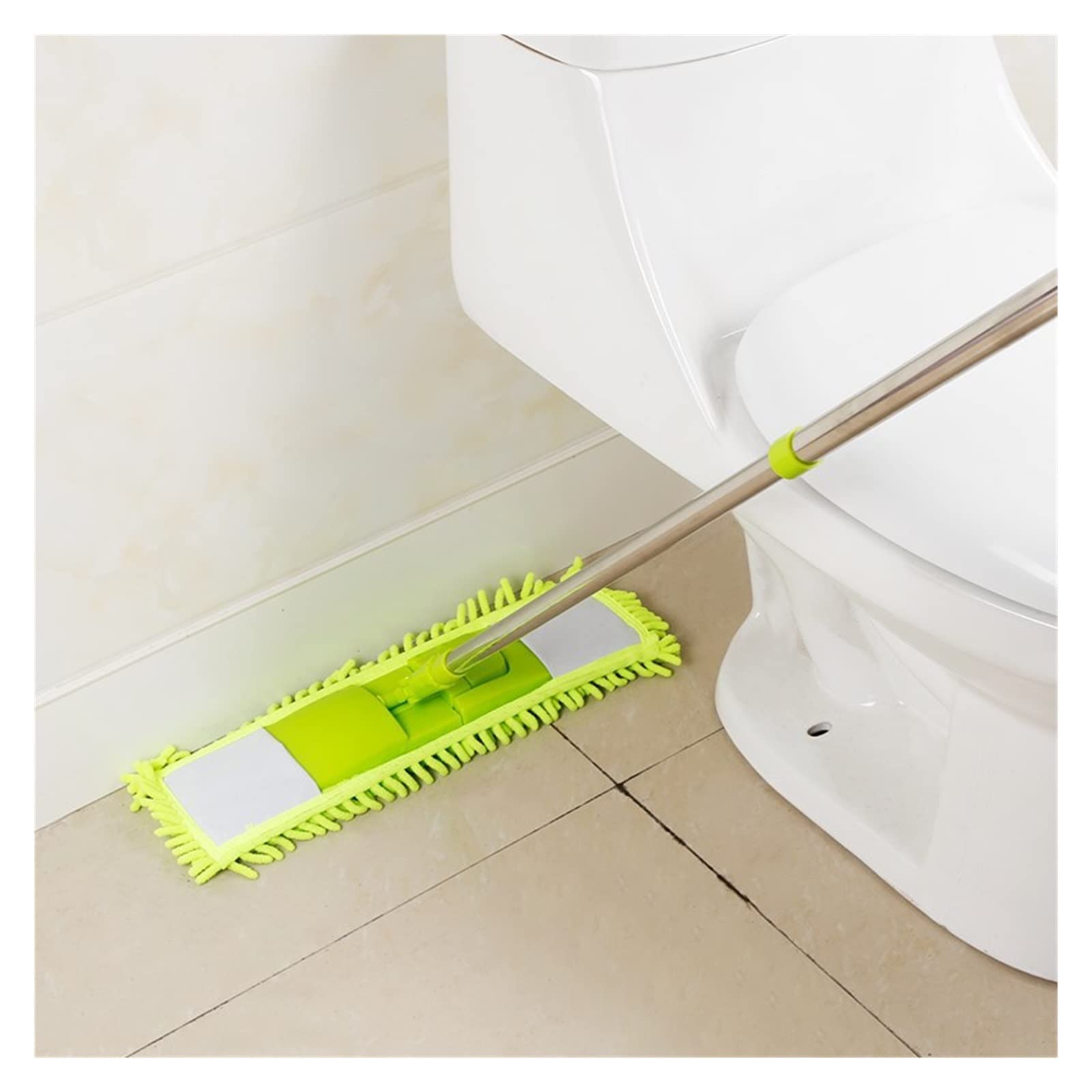 NYMFEA yaoqijie Spremere Mop Wash Pavimento Piatto Strumenti di Pulizia Pigro Aiuto Domestico for La Casa Ciniglia Pulire Accessori da Cucina Bagno Colore in Microfibra Lasting (Color : Verde)