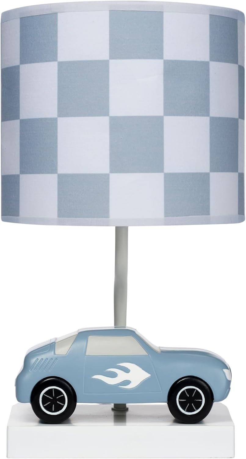 Lambs & Ivy Little Racer Hand Painted Car/Transportation Lamp w/Shade and Bulb