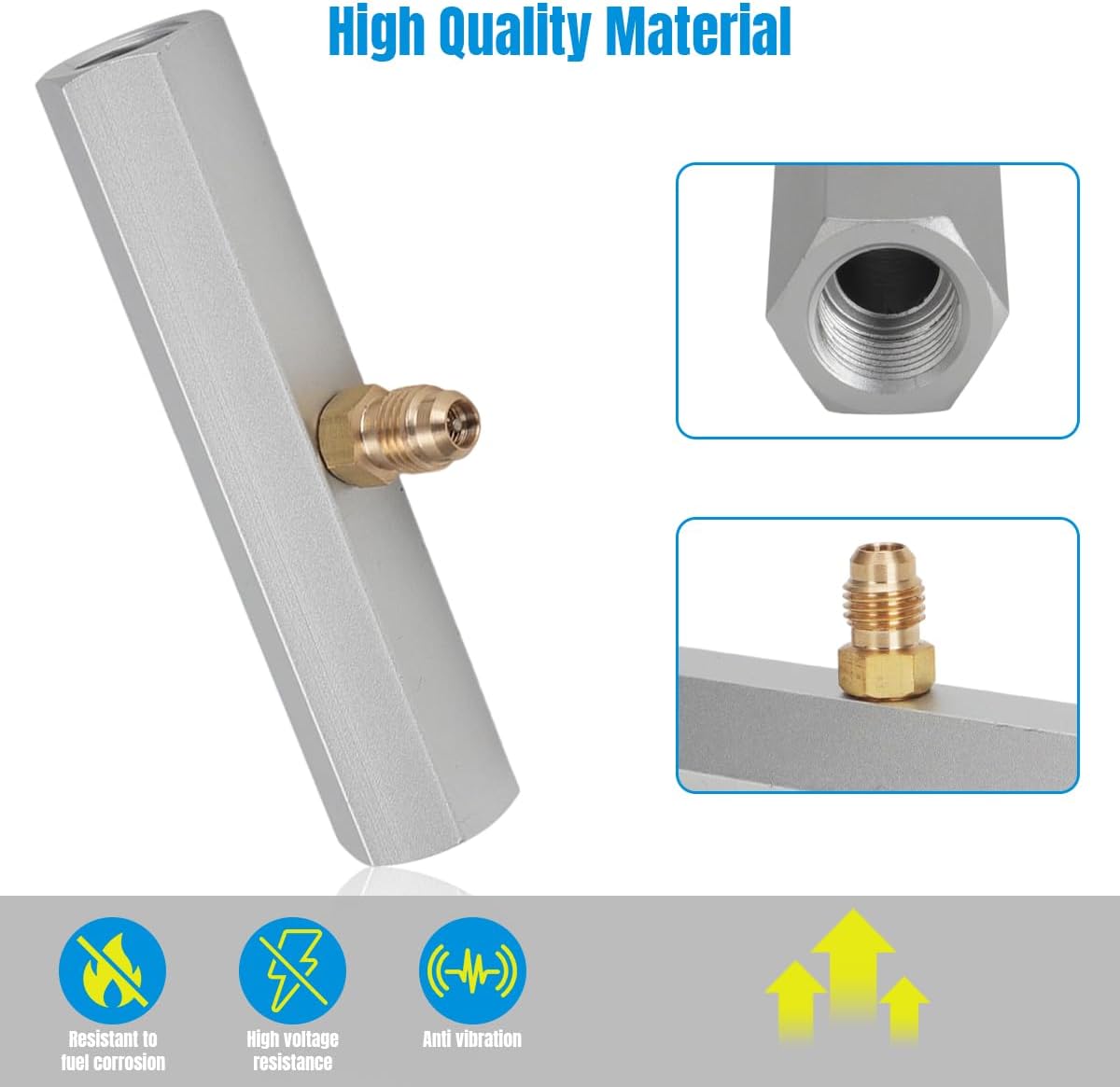Motoparty Fuel Injection Pressure Tester Adapter Converter In-Line Fitting Applications for GM vehicles with TBI systems fit for Chevrolet S10 Blazer C1500 K1500