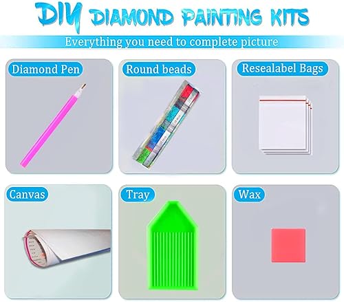 Miniatura 7 de Pintura de diamante 5D con diseño de guepardo para bricolaje, pintura de diamantes de animales, kit de accesorios de pintura de diamante, accesorios