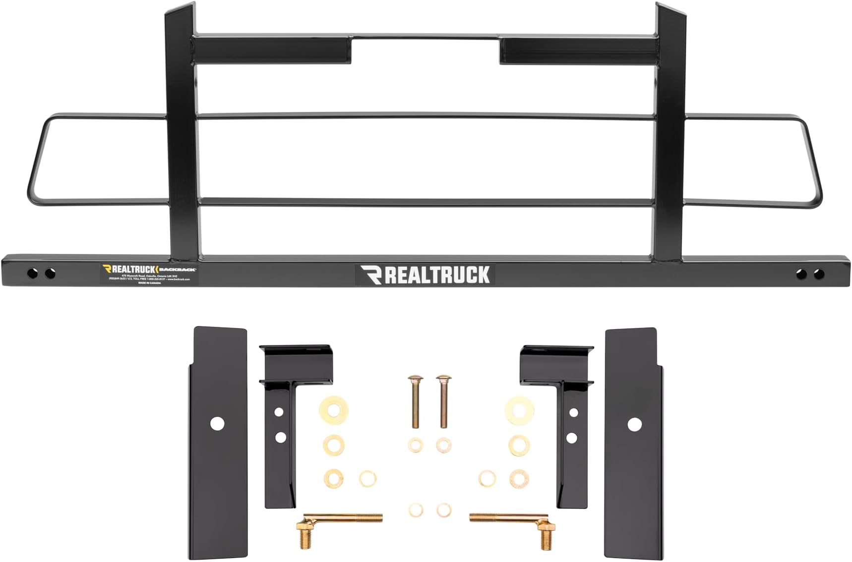 RealTruck BACKRACK Hardware Kit for use w/Standard Bed, Black, No Drill | 30126 | Fits 2015-2025 Chevrolet/GMC Colorado/Canyon