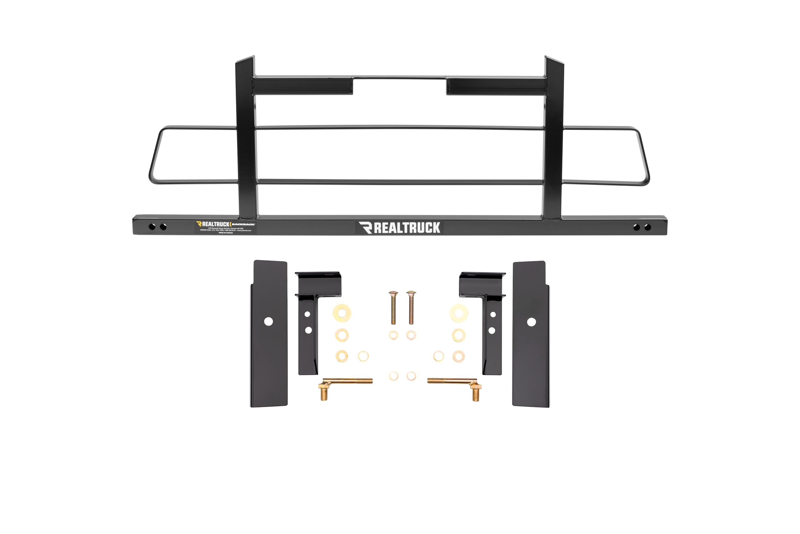 RealTruck BACKRACK Hardware Kit for use w/Standard Bed, Black, No Drill | 30126 | Fits 2015-2025 Chevrolet/GMC Colorado/Canyon