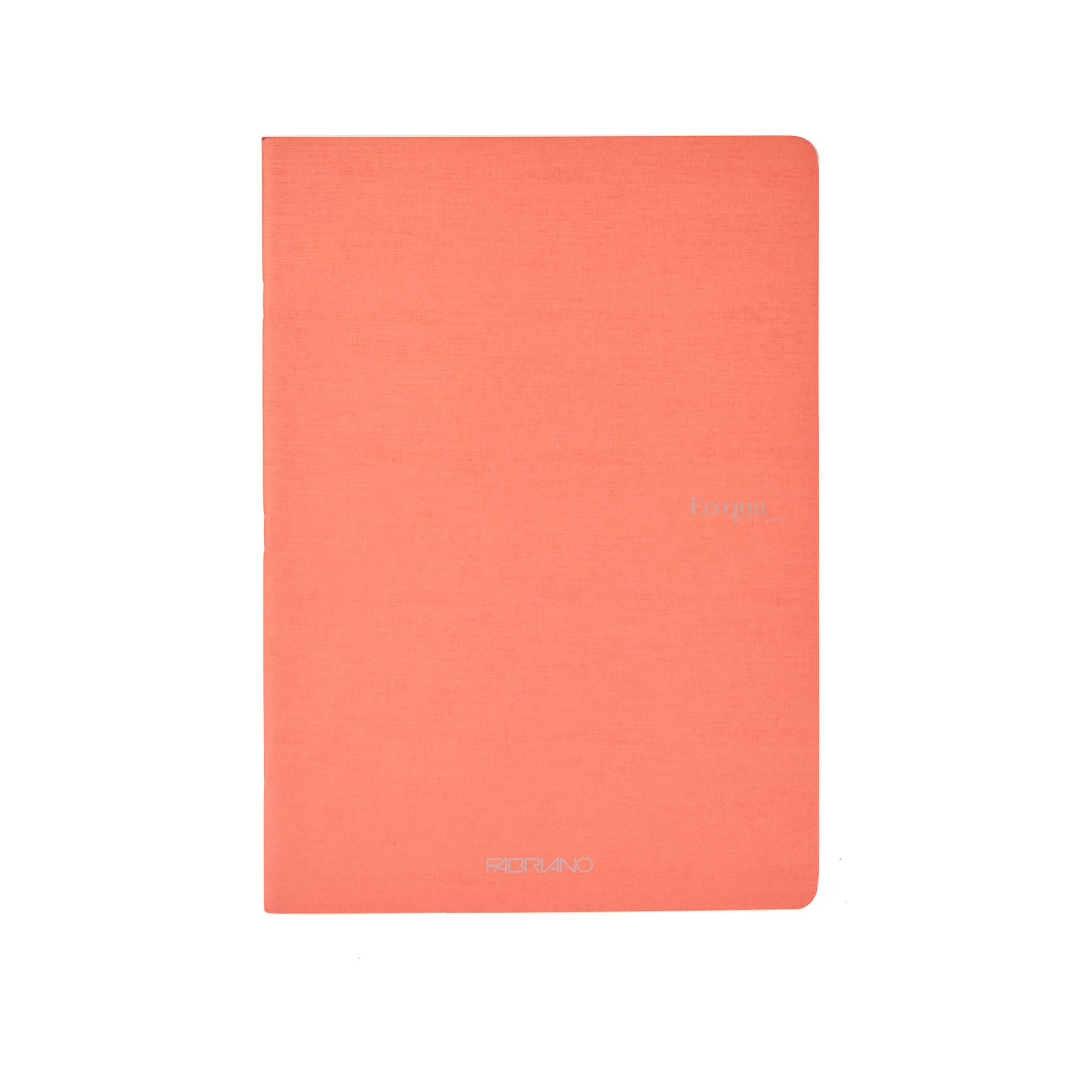 FabrianoEcoQua Original Staple-Bound Notebook, 8.3" x 11.7", A4, Lined, 40 Sheets, Flamingo