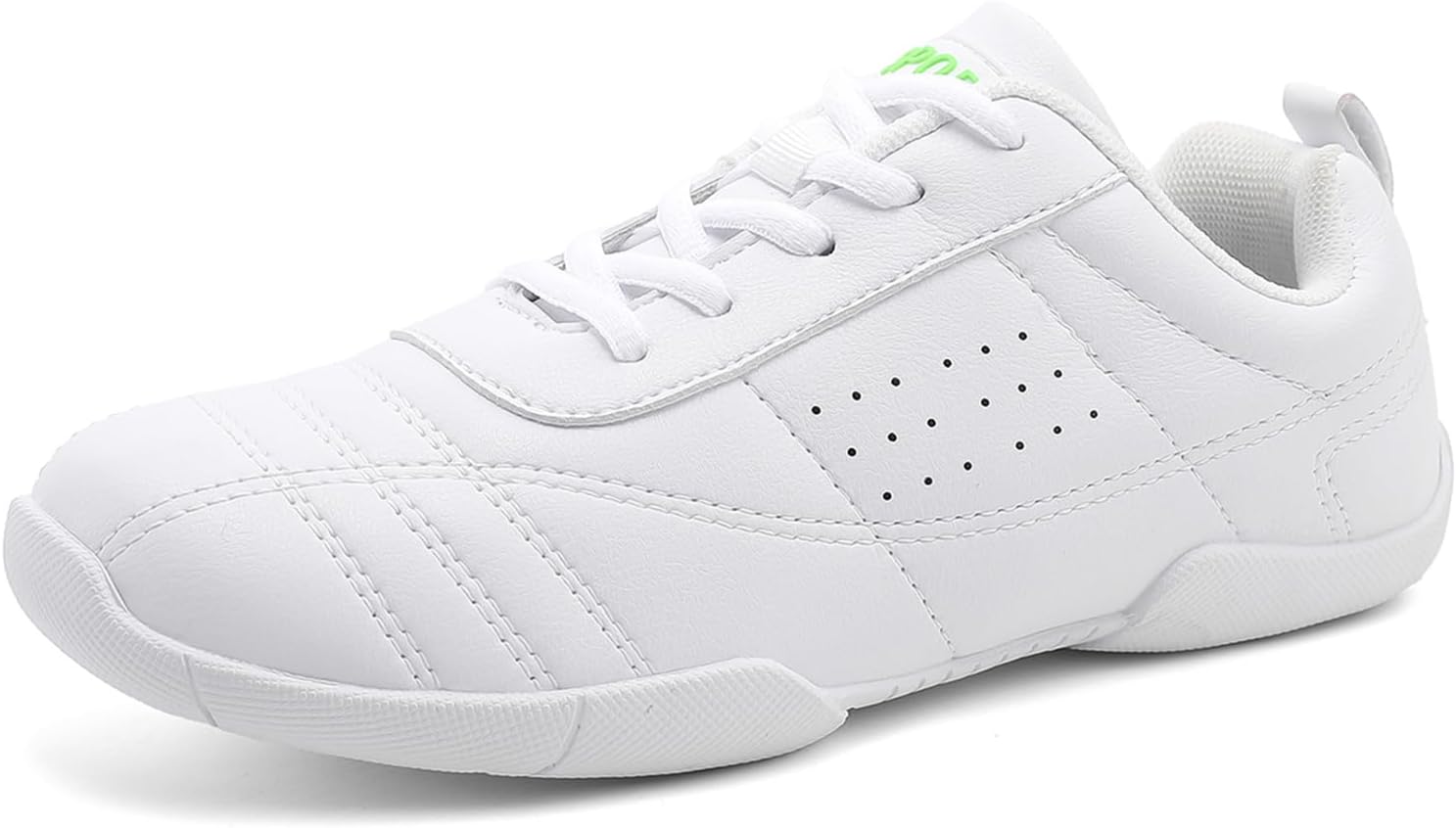 FLIOZY Cheer Shoes for Girls Kids Youth – White Lightweight Cheerleading Sneakers for Competition, Dance, Training,Tennis