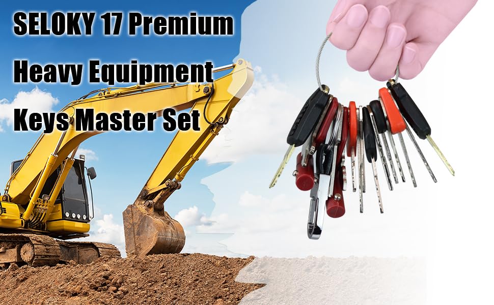 Miniatura 7 de Juego de equipo pesado de 17 teclasjuego de construcción para JD John Deere Komatsu, Kubota, Yanmar, Daewoo, Hyster, Takeuchi y más.