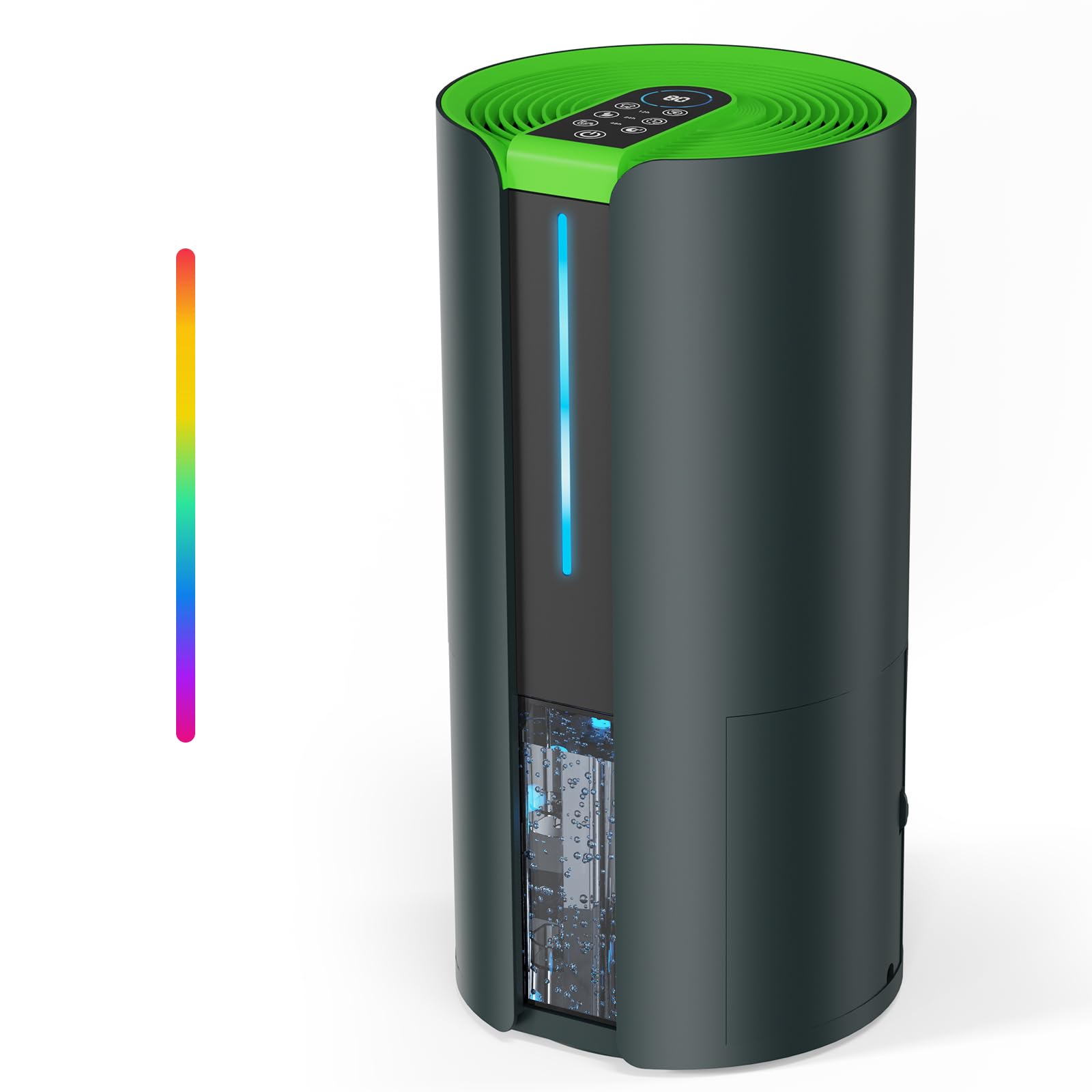 Evaporative Luftentfeuchter 16L/24H mit Waschetrockner & Luftreiniger, Funktioniert auch bei -15°C, mit Ablaufschlauch, 100m² Abdeckung für Keller, Bad, Schlafzimmer, Küche