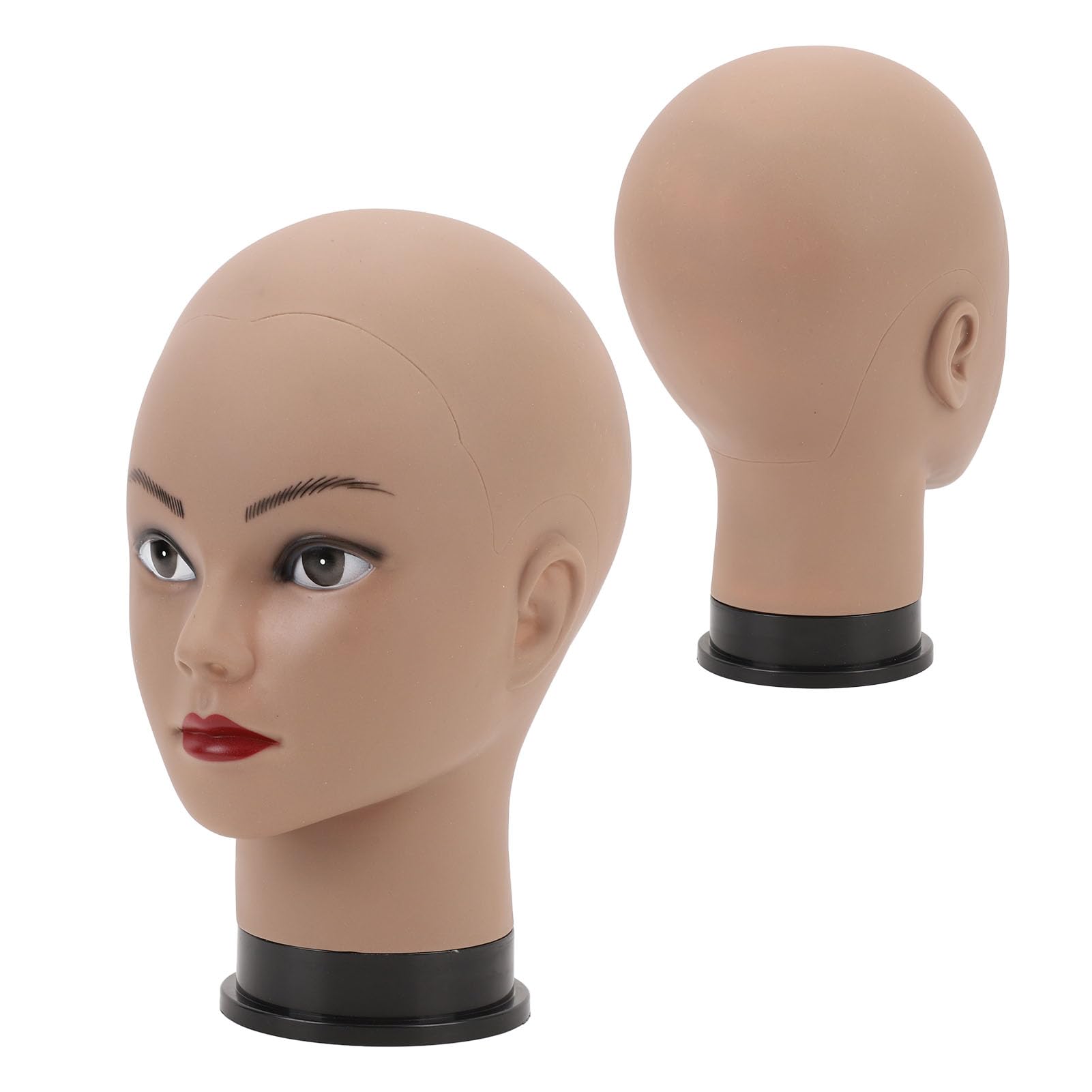 Glatze Mannequin Kopf, PVC Übungskopf für Schönheits Make up Styling von Perücken Hüten Brillen und Kopfhörern mit Universeller Schnittstelle für die Perückenherstellung zur Präsentation von Brillen