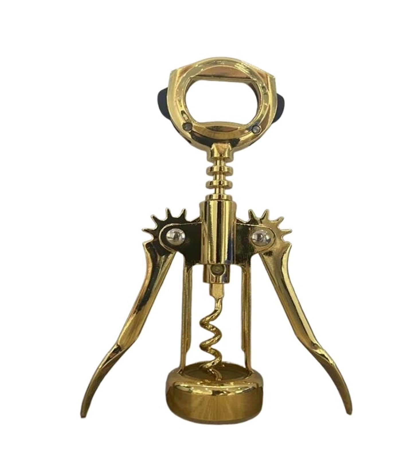 Abridor de vino dorado con alas y sacacorchos para botellas de cerveza, aleación de zinc grueso, accesorios de cocina, abridor de oro (tipo a)