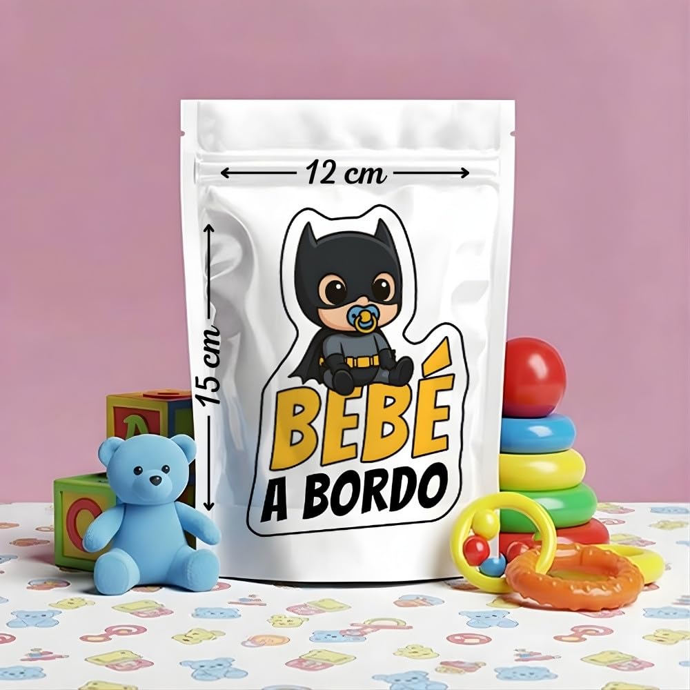 Pegatina Bebe a Bordo Coche, Superhéroe, Pegatinas Coche, Pegatinas de Bebe a Bordo, Pegatina Resistente a UV e Impermeable - 3