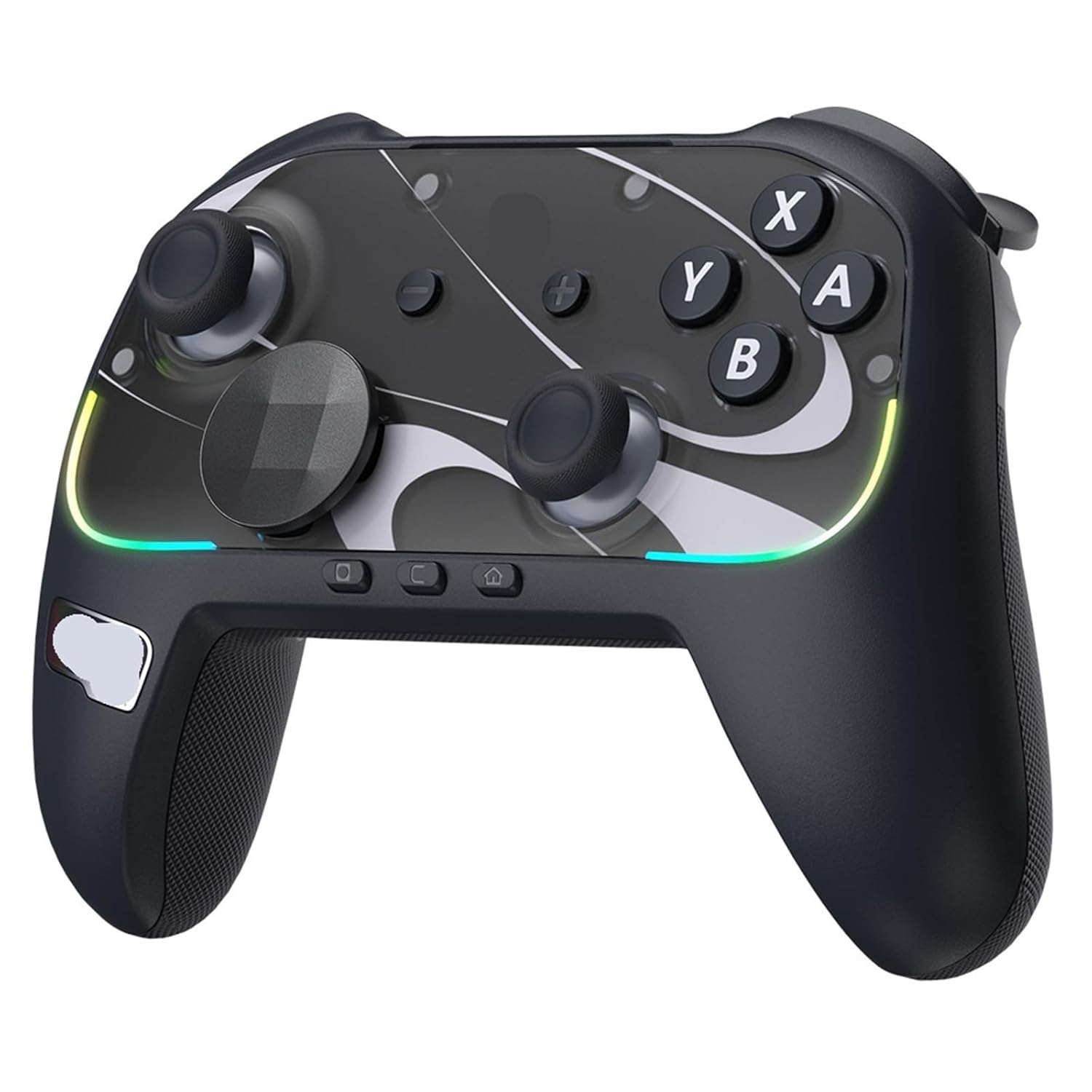 Compatible For Gaming Consoles, PC & Mobile Devices TMR Joystick RGB Game Controller(Black)
