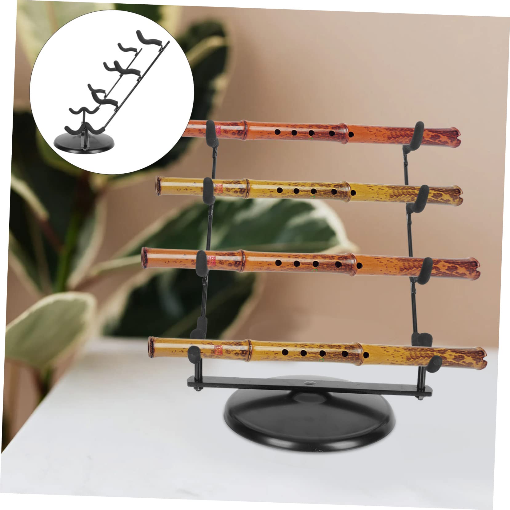 Toyvian Porta Flauto in Ferro Scaffale per Organizzare Dizi Supporto per Riporre Flauti Elegante e Durevole per Uso Domestico e Esposizione