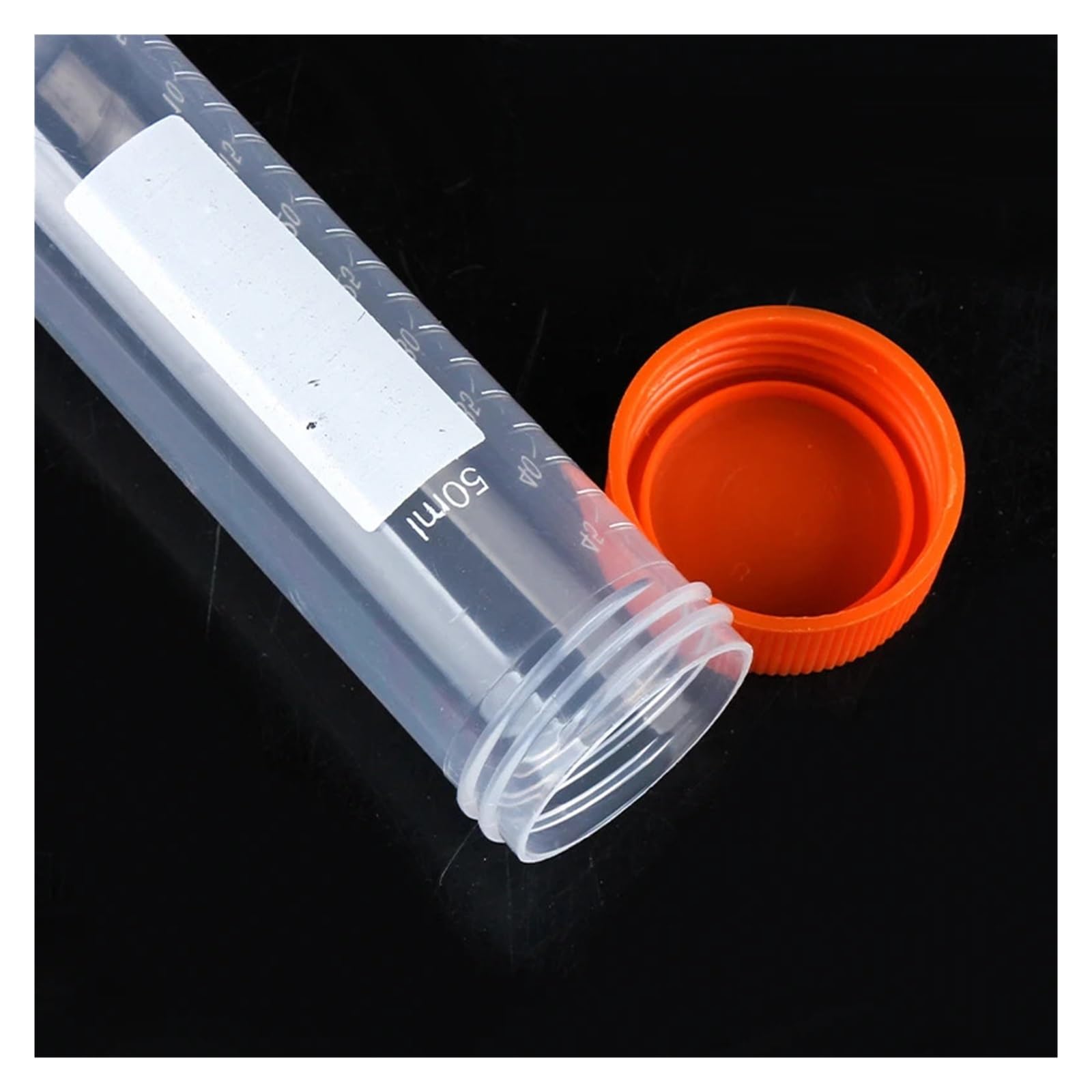 MENGKE 50ml Plastic Screw Cap Flat Bottom Centrifuge Test Tube Ep Tube With Scale Free-standing Centrifugal Tubes Laboratory Fittings(Blue-50Pcs)