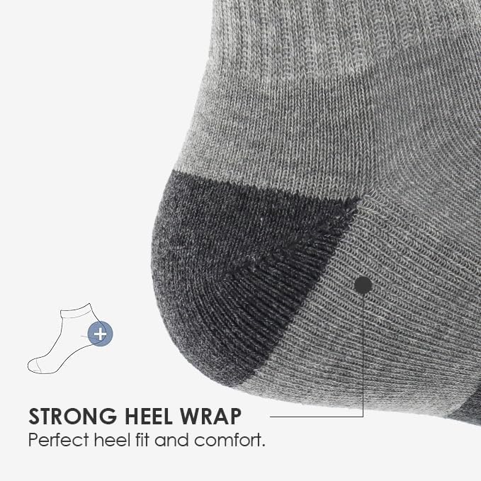 10 Pairs Mens Socks Size 10-13 Quarter Cotton Athletic Socks Cushioned Sports Socks with Arch Support Soft Durable - Image 4