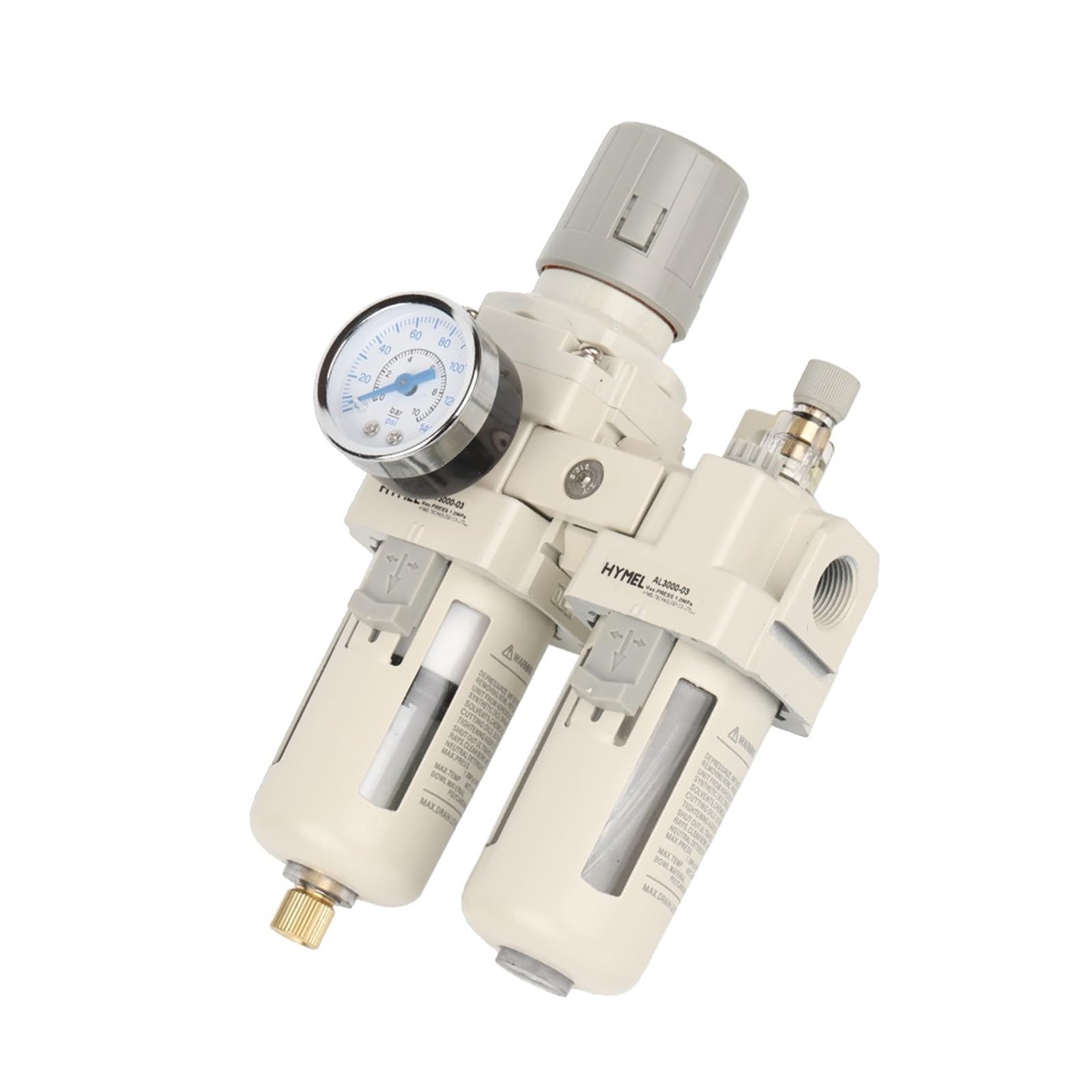 1 x regulator filtra powietrza AC3010-03, urządzenie do uzdatniania powietrza z automatycznym odpowietrzaniem do przemysłowej kontroli ciśnienia