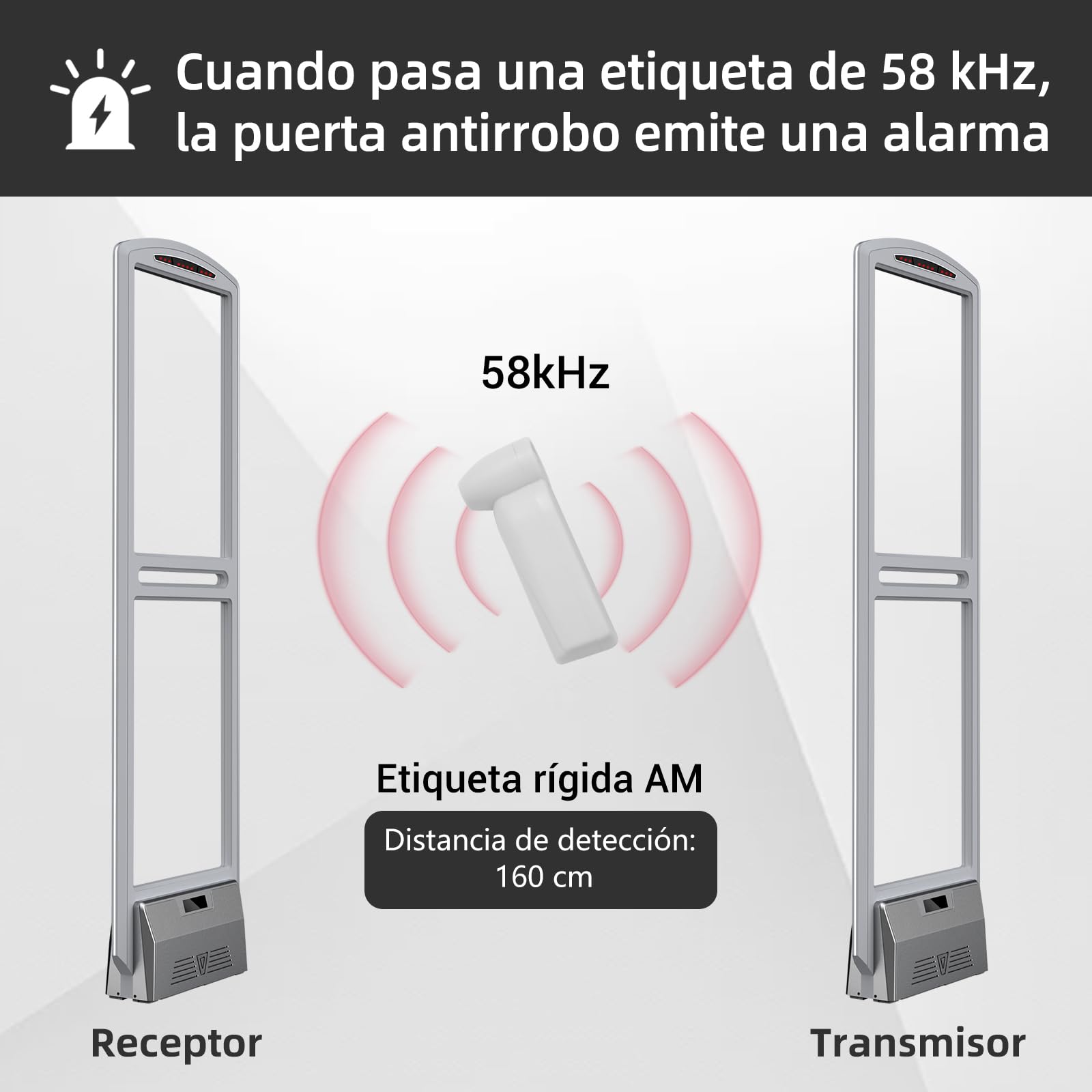Etiquetas duras de seguridad AM-58khz mini 100 pines para ropa zapatos bolsas