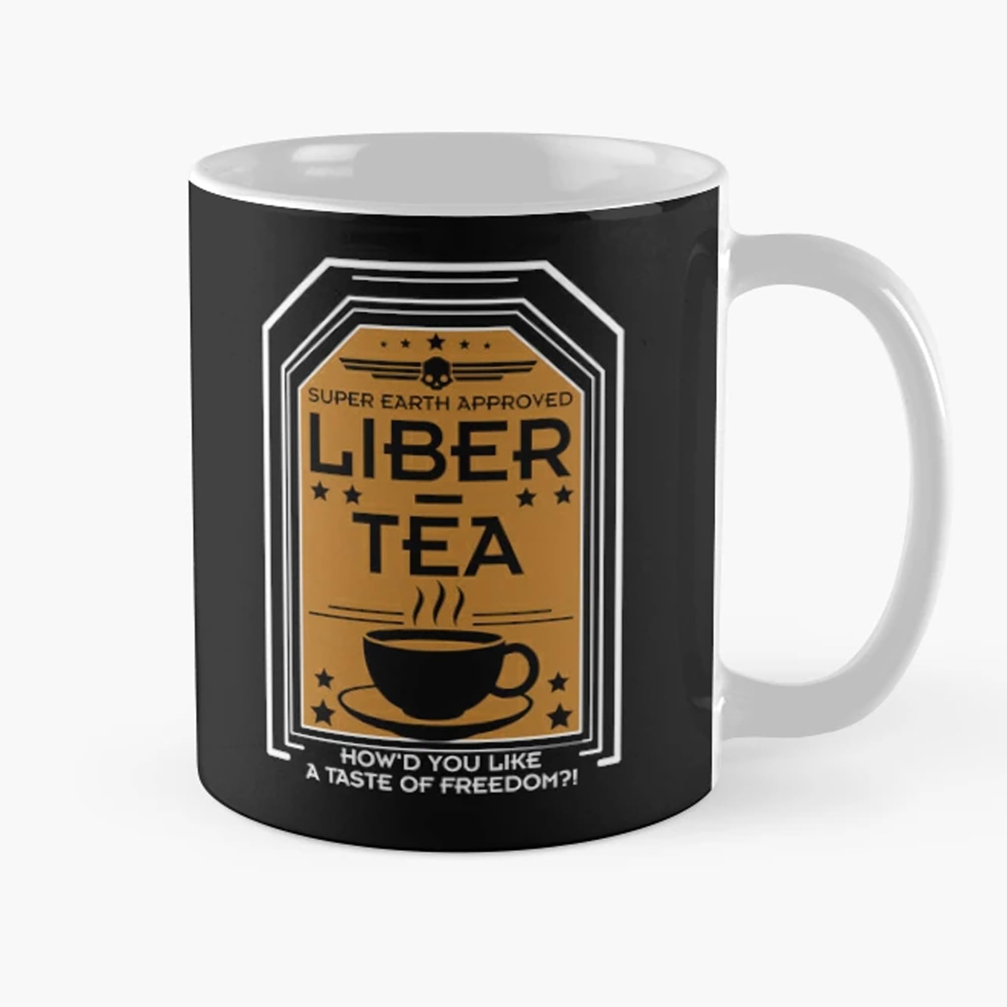 Generic Coffee Mug Liber-Tea Gifts Helldivers Collage 2 Ceramic 11oz 15oz Classic Mug For Tea, Latte, Chocolate Or Coffee, White