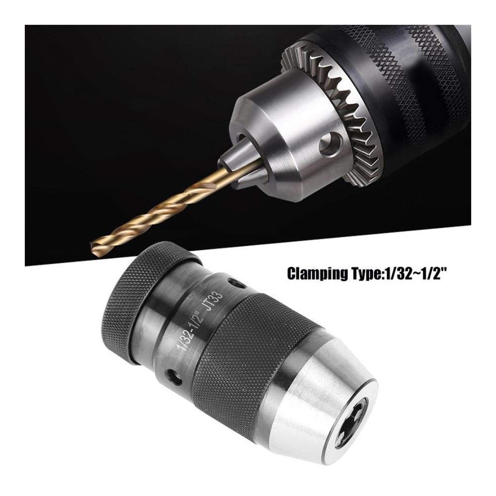 Drill Chuck Adattatore In Acciaio Al Carbonio 1/32-1/2 '' Gamma di serraggio CNC Tornio Auto-Serraggio Senza Chiave Mandrino Bit Ad Alta Precisione Drill Adattatore Mount