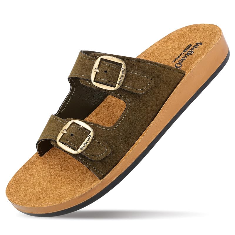 Image of WALKAROO Women's Daily Wear Sandals - WE2362 Chocolate | WE2362