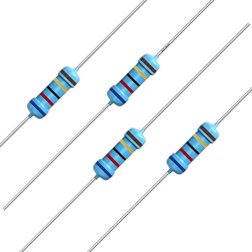 Miniatura 98 de 100 piezas de resistencia fija de película metálica de tolerancia de ±100 K ohmios 1/2 W (0.5 vatios) ± 1% de tolerancia, múltiples valores