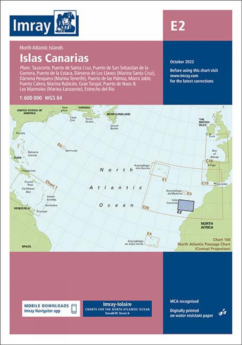 E2 Islas Canarias Islas Canarias by Imray Iolaire (Sheet map, folded)