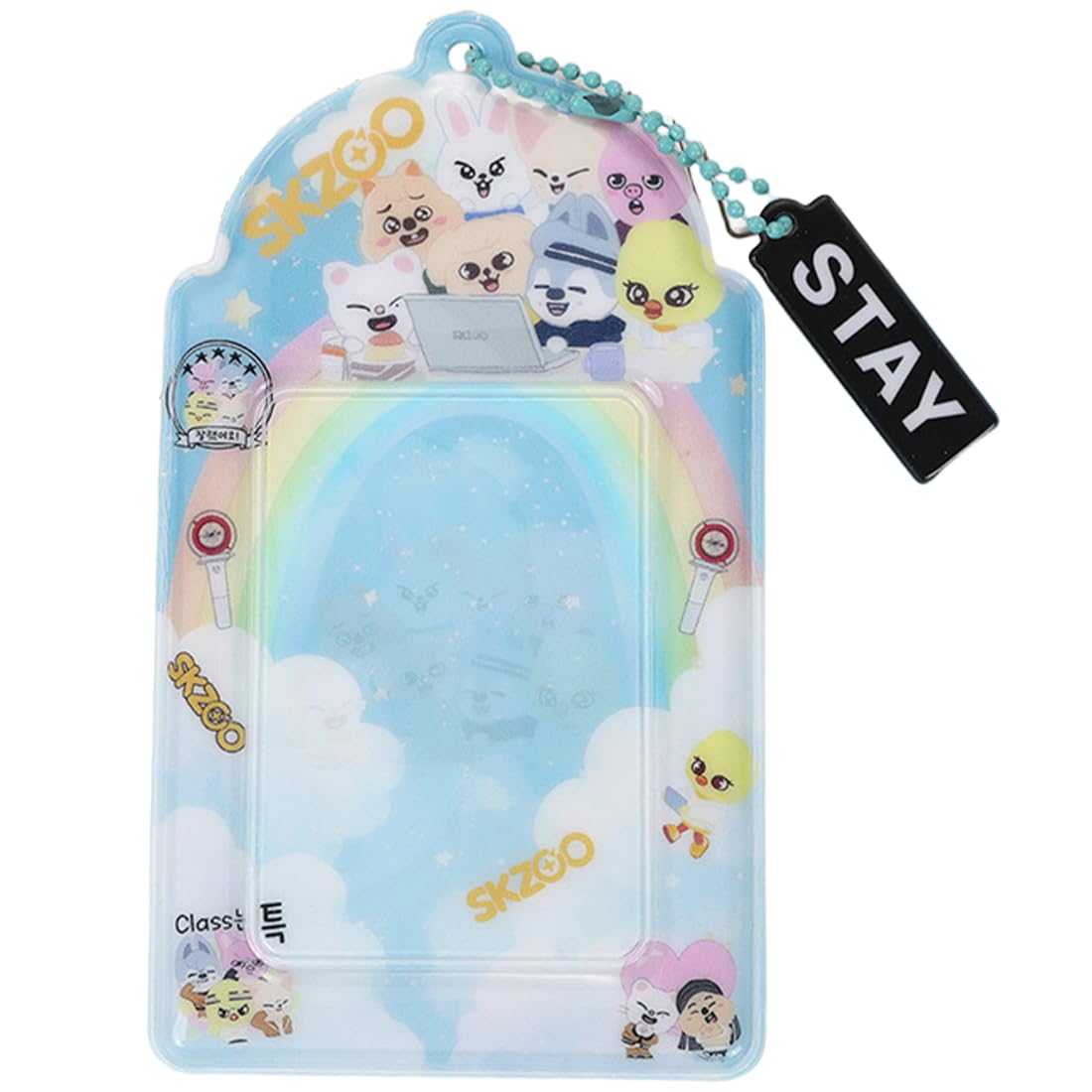 Porte-cartes Et Porte-clés Stray Kids SKZOO – Design Damier Noir Et Blanc – Avec Autocollants – Pour Fans STAY – Cadeau K-pop