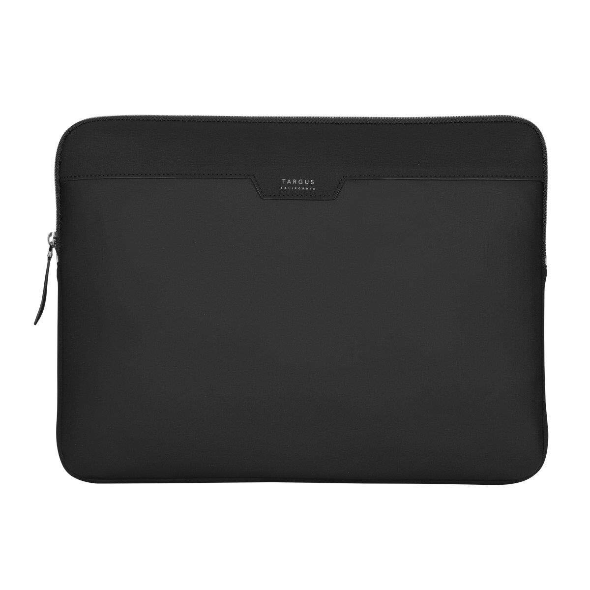 TargusNewport+Modern+Style+Sleeve+with+Durable+Water-Repellent+Nylon%2c+Back+Zip+Pocket+Pouch%2c+Protective+Slipcase+fits+11-12-Inch+Laptop%2fNotebook%2c+Black+(TSS1001GL)