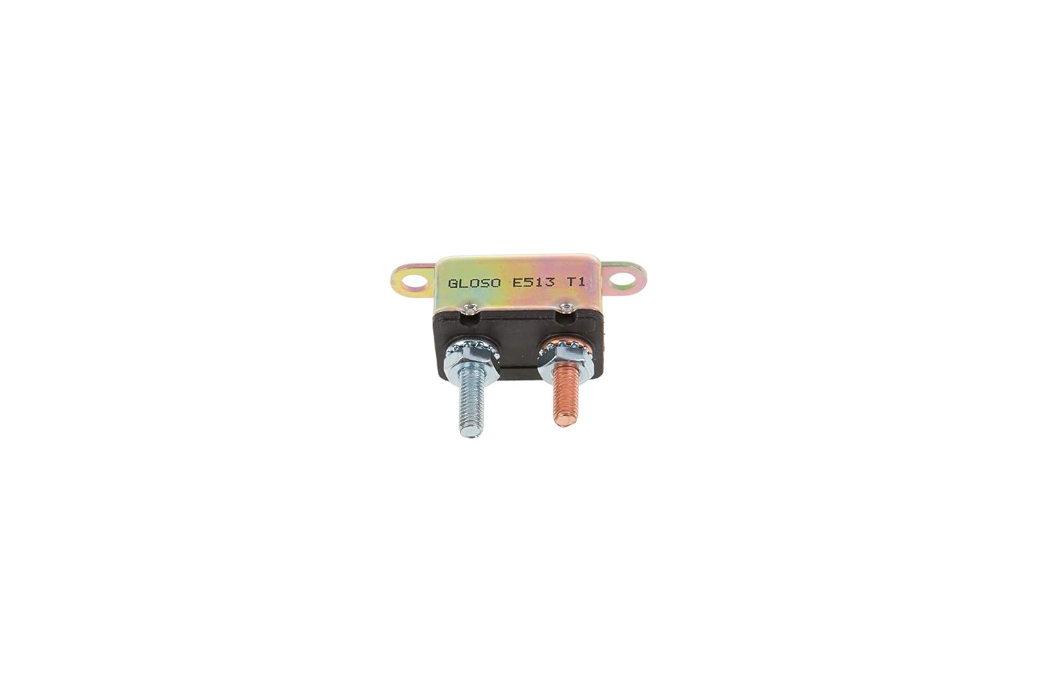 GLOSO Stud Type Circuit Breakers Auto Reset for Car Truck RV Automotive Marine Boat Trolling Motor & Custom Wiring Audio Battery Protection Lengthwise Bracket, (T1) - 1 Pack (30A) E513