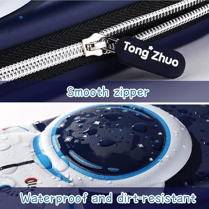 Red-Rubby Universe Space Print 3D Cover Large Capacity Pencil Case Compass with Compartments, School Supply Organizer for Students, Stationery Box, Cosmetic Zip Pouch Bag (1 Unit) 1