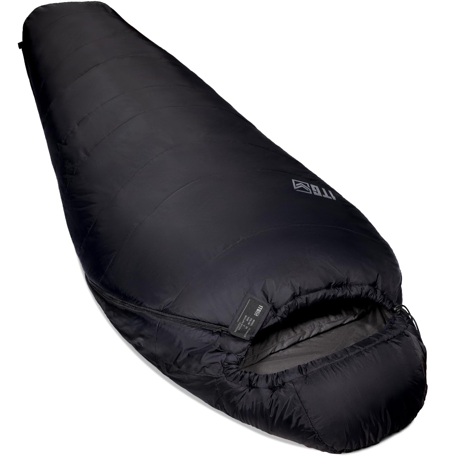 Sac de couchage sarcophage 2-3 saisons (confort 6 °C) – Sac de couchage d'été respirant pour adultes jusqu'à 185 cm – Nylon Ripstop compact 40D avec sac de compression pour camping, randonnée et