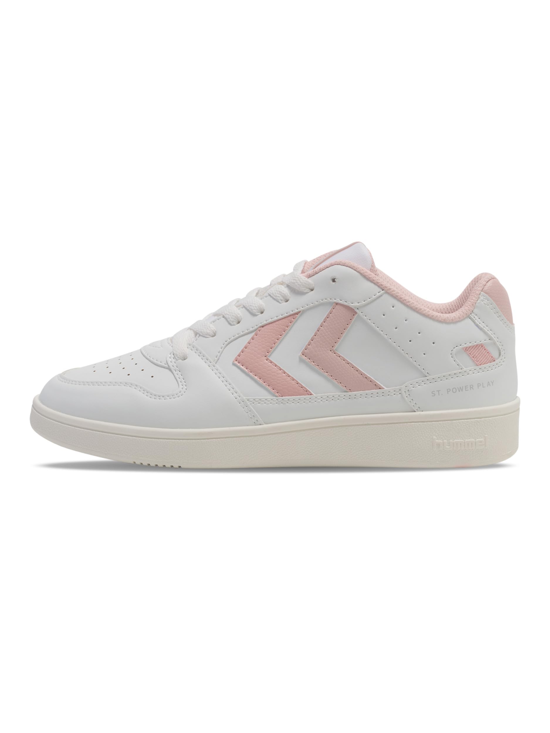 hummel Women's ST. Power Play WMNS LZD Trainers, Bright White/Chintz Rose, 37 EU, Bright White Chintz Rose, 5 UK