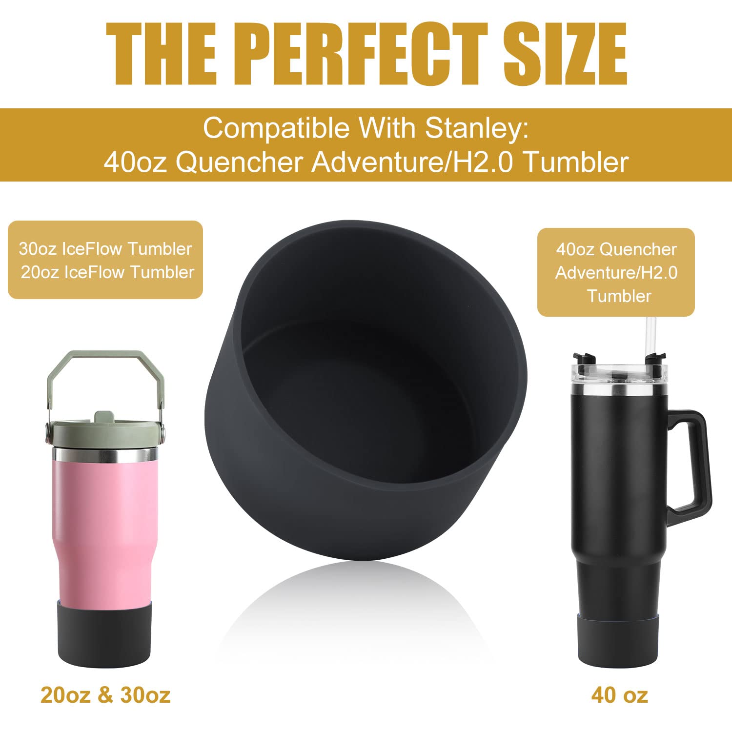 Stivale Protettivo In Silicone Per Stanley Cup Da 400 Ml (14 Oz) – Fondo Antiscivolo, Vestibilità Perfetta, Colore Arancione
