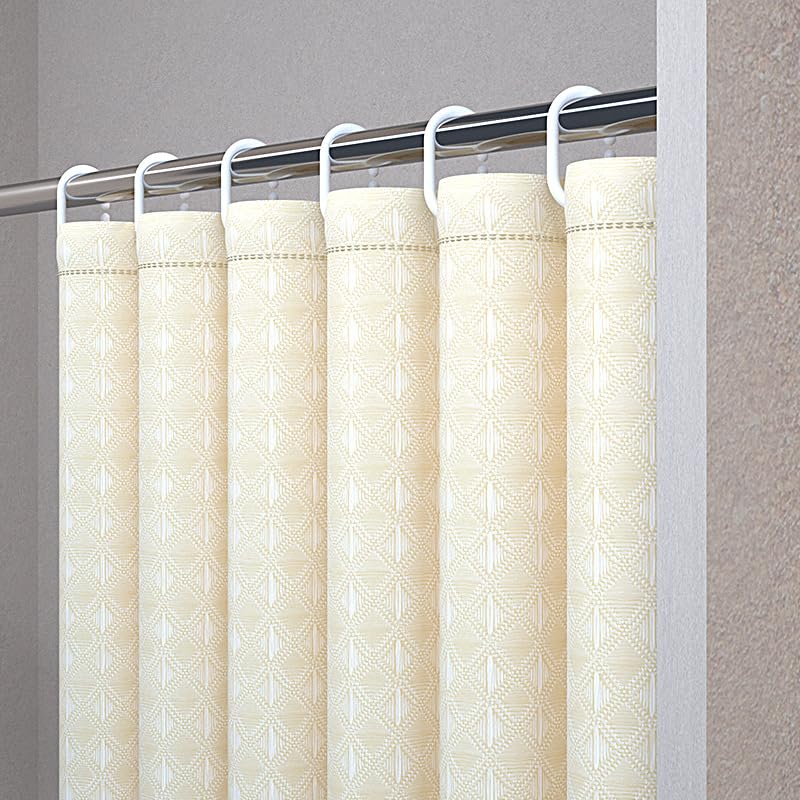 KIZAMI Rideau de Douche en Polyester 300 × 200 cm, Rideau de Douche imperméable, Rideau de Douche de Poids élevé, utilisé pour la décoration de Salle de Bain d'hôtel à la Maison Rideau de
