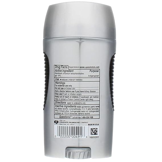 SPEED STICK Power Unscented Antiperspirant Deodorant, 3 Ounce (Pack of 5)