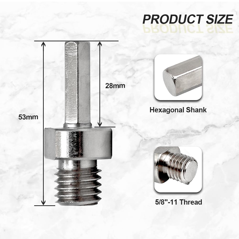Adapter for Core Drill Bits - 2pcs 5/8