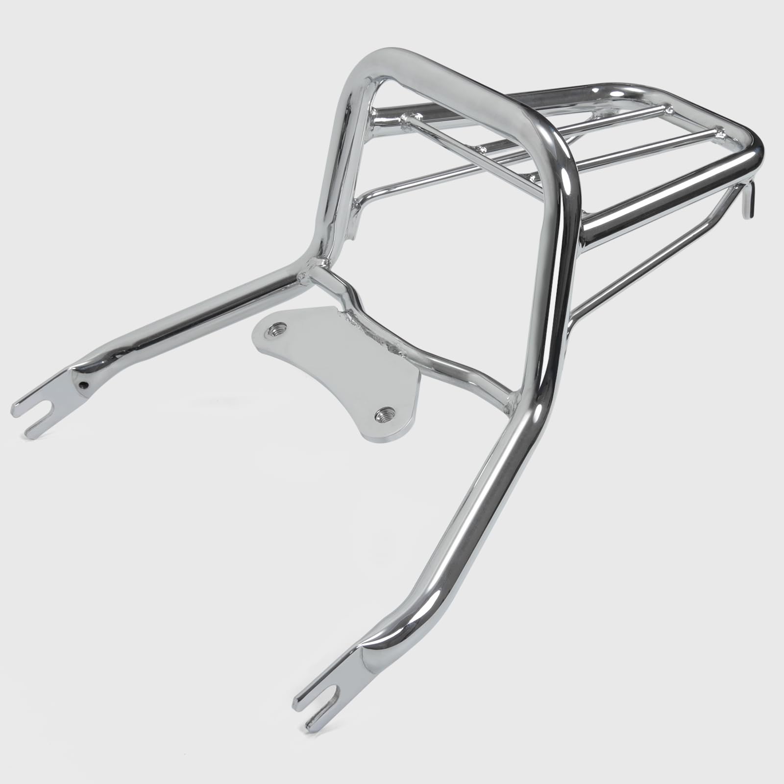 WOOGA Hinterer Gepäckträger aus Kohlenstoffstahl,verchromter Gepäckhalter, Ersatz für den hinteren Gepäckträger passend für HO&N&DA Monkey 125/Z125 Monkey125 Z 125 Zubehör 2018-2024 (Chrom)