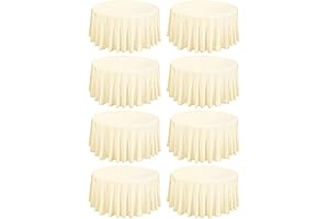 Fani 8 Pack 120 Inch Round Tablecloth: Your Dining Companion for Every Occasion
