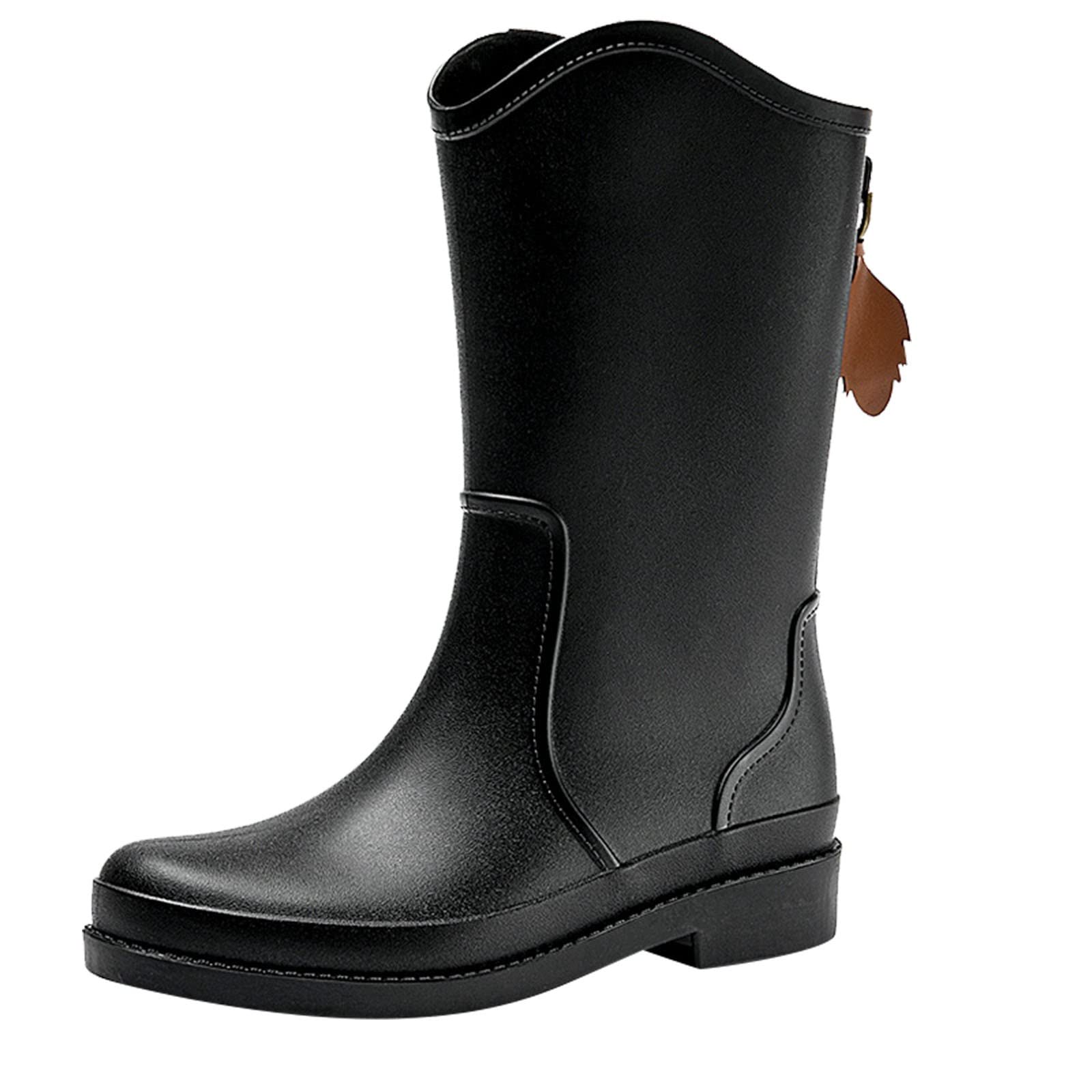 Botas de goma para mujer, impermeables, botas de lluvia, botas de agua Wellington, botas de jardín, botas de lluvia antideslizantes, botas de goma, botas largas, botas de goma, botas de lluvia, botas