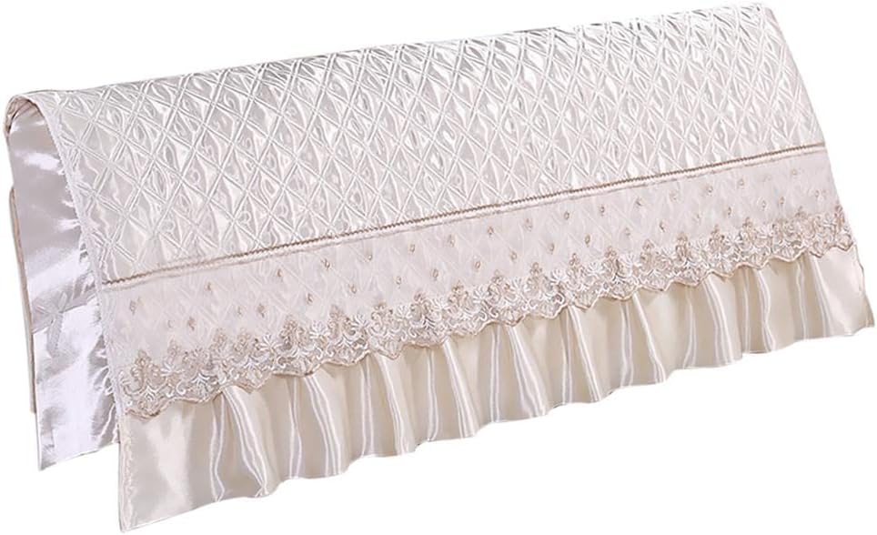 Stretchable Bed Headboard Backrest Support Wedge Pillow, Removable Cover, Beige - or for Bed Decor, Bedroom Slipcover - Fits Headboard Lengths 180cm/71-200cm