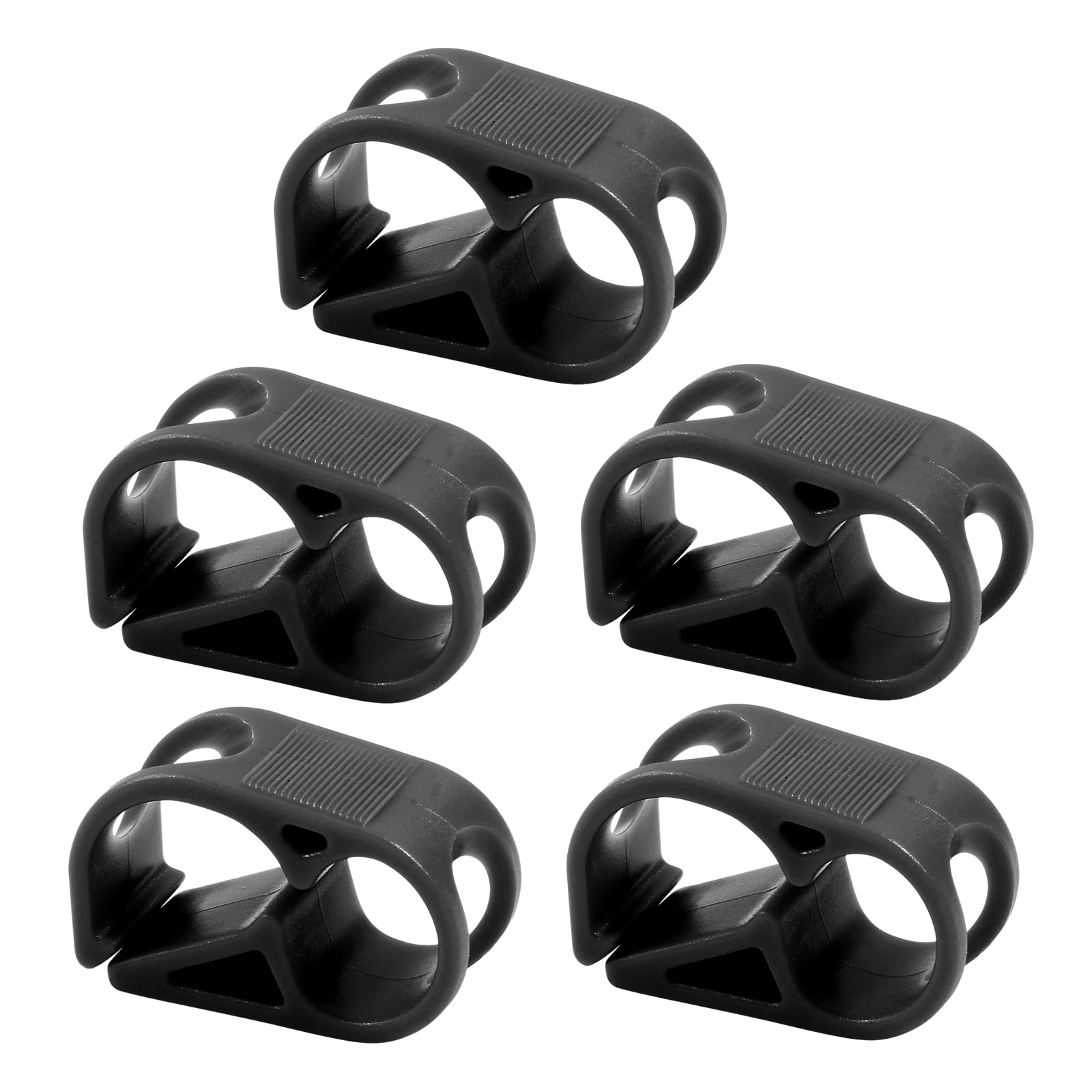 5 Pcs Tubing Clamp, 1/4"-5/16" O.D. Black Hose Clamp