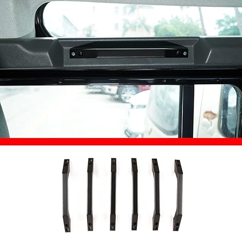 Miniatura 8 de Aleación de aluminio para Land Rover Defender 90 110 130 2004-2018 Accesorios Car Roof Grab Handles Piezas de repuesto (negro)