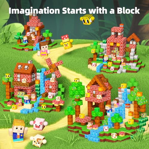 idoot 100PCS Magnetic Building Blocks for Kids, Magnetic Blocks Game for Boys and Girls, STEM Sensory Building Toys for 3 4 5 6 7 8 9 10 11 12 Year Old Christmas Birthday Gifts — view 4